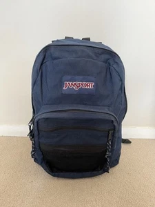 Jansport Backpack Mens Teen Blue Zip Up Rucksack Travel Bag School Office Gym - Picture 1 of 13