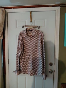 Sean John XXXL Mens Button Up Plaid Long Sleeve Casual Shirt Red - Picture 1 of 7