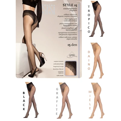 SiSi Style transparente seidige klassische Damen Strumpfhose mit... - Bild 1 von 4