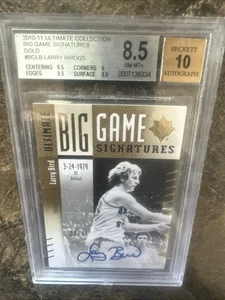 Larry Bird Big Game Signatures 8.5 Graded Beckett 10 Autograph Numbered 21/25 - Picture 1 of 2