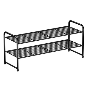 SUFAUY 2 Tier Shoe Rack, Closet Metal Shoe Rack Organizer Heavy Duty, Stackable - Picture 1 of 13