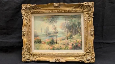 Howard Kimble American impressionist Landscape Oil Painting Signed 22 x 19 Fram - Image 1 of 4