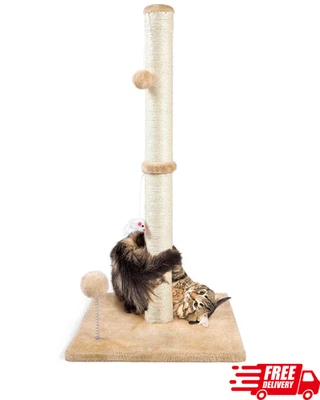 32" Tall Cat Scratching Posts for Indoor Cats 3-in-1 Cat Scratching Post - Image 1 of 4