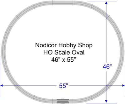 Bachmann E-Z Track escala HO 46" X 55" ovalado conjunto básico de vías de tren Foto 1 de 3
