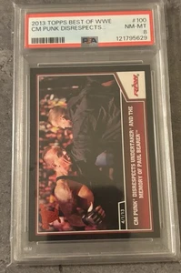 2013 Topps Best of WWE Card #100 | CM Punk / Undertaker | PSA 8 | Pop 1  - Picture 1 of 2