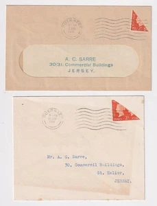 Guernsey 1941 2d Bisect Covers x 2. Both with Altered 0 for 1 - Picture 1 of 2