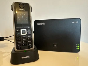 YEALINK W52P IP CORDLESS PHONE, CHARGER an BASE STATION BASE SIP-W52P DECT VoiP - Afbeelding 1 van 6