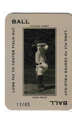 2005 Donruss Throwback Threads Mark Prior,Hit Fly to CENTER-Out /65 - Image 1 of 2