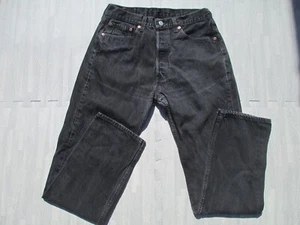 Vintage Levis 501 Jeans Womens Black W30 L31 Made In USA 6501 Button Fly 1996 - Imagen 1 de 14