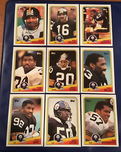 1988 Topps PITTSBURGH STEELERS Complete Team Set 13 MALONE, LIPPS, WILLIS,LITTLE