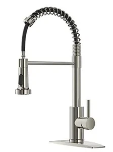 FORIOUS Kitchen Faucet with Pull Down Sprayer Commercial Spring Kitchen Sink - Picture 1 of 9