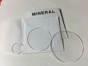 round 1mm thick, flat watch mineral glass crystal replacement, size 12mm to 36 - Picture 1 of 4