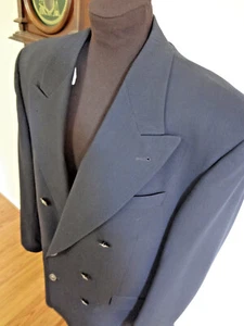 "Enzo" Collection Men's Double Breasted Wool Navy Bleazer 42L (52L EU) ITALY - Picture 1 of 8