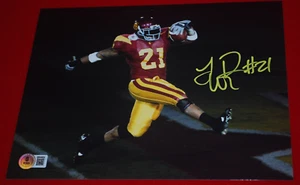 LENDALE WHITE USC TROJANS Signed 8X10 Photo Beckett COA 2W648604 - Picture 1 of 3