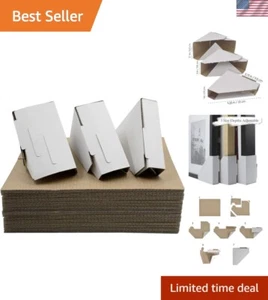 100 Reusable Cardboard Corner Protectors for Frames - Easy Assembly & Adjustable - Picture 1 of 10