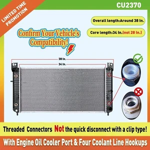 Aluminum Radiator For Chevy Silverado 1500 2500 Suburban Tahoe 4.8 5.3 6.0L qqg - Picture 1 of 11
