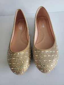 Forever Comfort Damen-Ballerinas champagnerfarben Strass Größe 9 Glitzer neu - Bild 1 von 14