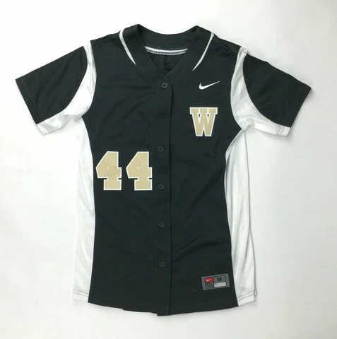 New Nike Washington Huskies Softball Jersey Dark Grey Gold Women's Medium #44 Cover