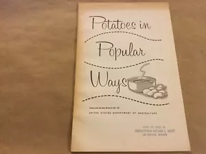 Potatoes In Popular Ways Vintage Paperback Cookbook Recipe Booklet, 1969 - Picture 1 of 7