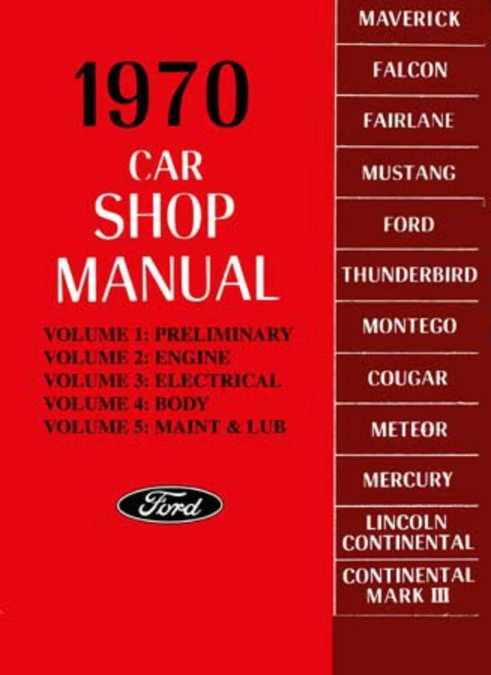 1970 Ford Mercury Lincoln Shop Service Repair Manual - Image 1 of 1