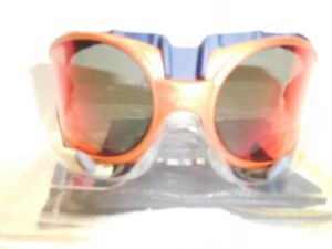 Vintage New in Box Italian Briko Made Italy Orange Sports/Skiing/Cycling Glasses