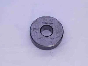 MITUTOYO .4249 MASTER PLAIN BORE RING GAGE .4219 +.0030 27/64 10.792 SET 177-283 - Picture 1 of 1