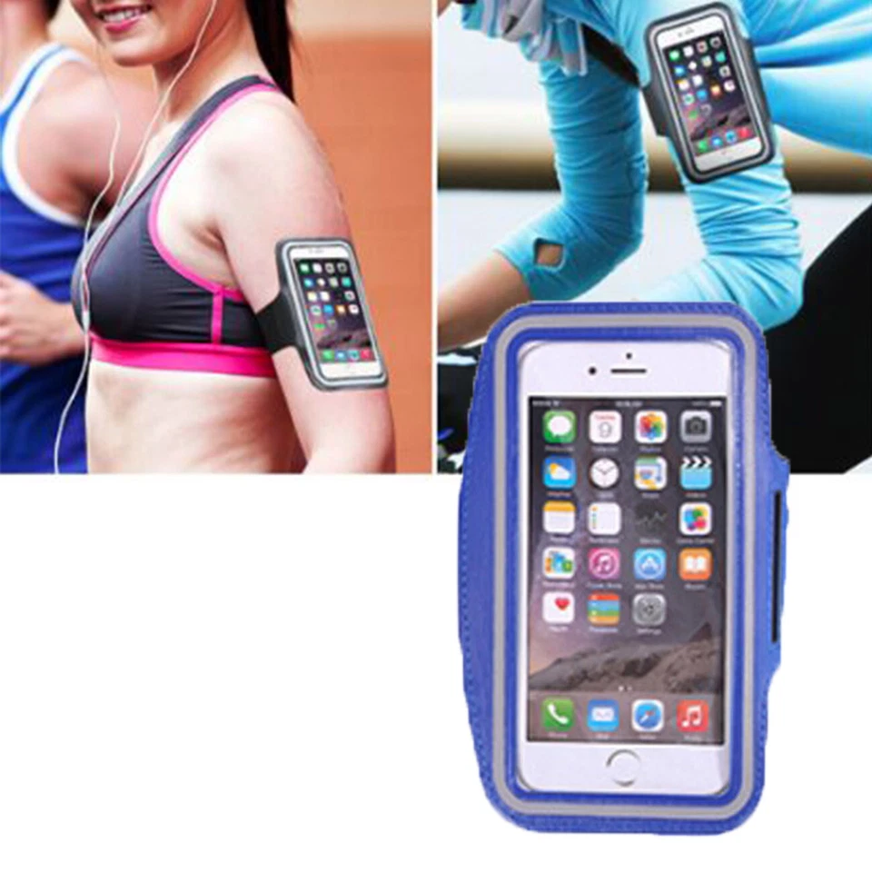 Soporte para bolsa de brazo deportivo azul para Galaxy S4 S5 S6 S8/+/S7/Edge Note3 Foto 1 de 2