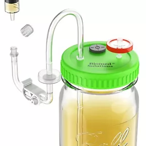 Coperchio Coltura Liquida Aggiornato con Tubo per Estrazione Media Standard Mason... - Foto 1 di 1