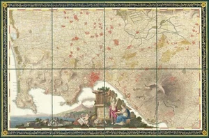 Estampado de arte en pared para el hogar - póster de mapa vintage - ENTORNO DE NÁPOLES 1793 -A4,A3,A2,A1,A0 - Imagen 1 de 1