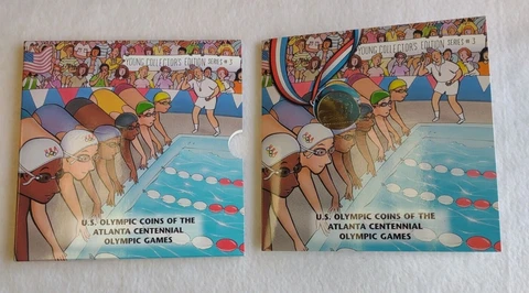 Young Collector Ed #3  1996 Uncirc Clad Half Dollar Swimming Commem. Coin A160 Cover