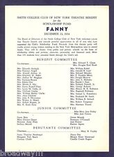 Ezio Pinza "FANNY" Florence Henderson / Harold Rome '54 programme de prestations de Broadway