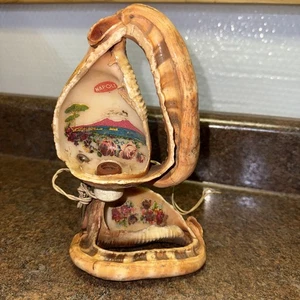 Italienische handgefertigte Muschel Skulptur Tischlampe - ungeprüft - Bild 1 von 7
