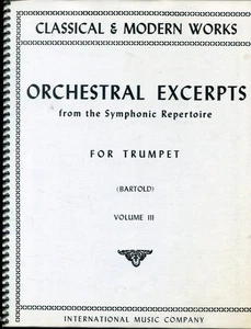 ORCHESTRAL EXCERPTS from the Symphonic Repertoire For Trumpet Vol III - Reprint - Picture 1 of 2