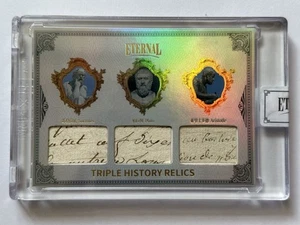 2024 Eternal Cuts Socrates Plato Aristotle Triple History Relics /50 - Picture 1 of 2