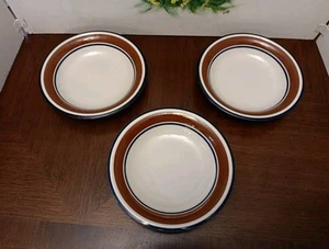 Vtg Ranmaru Trend Brown Soup/ Cereal Bowls Set Of 3 - Picture 1 of 6