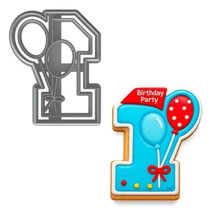 1 Year Old Birthday Cookie Cutter 4x3.1" for Baking & Fondant Clay Gifts - Picture 1 of 9