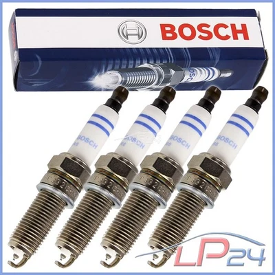 4x BOSCH BOUGIE D'ALLUMAGE DOUBLE PLATINE POUR MERCEDES BENZ CLASSE M W164 G - Photo 1/4