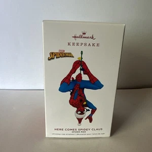 2019 Hallmark Keepsake Ornament Here Comes Spidey Claus Spider-Man HTF Rare - Picture 1 of 7
