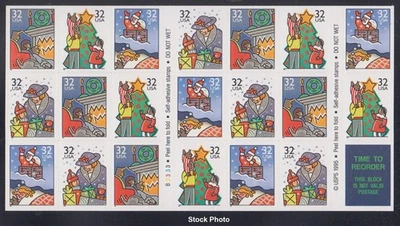 US 1996 Christmas - Booklet of 20, Family, Scott 3116a - Plate #B22222, Mint NH - Image 1 of 2
