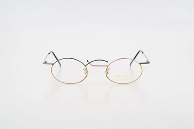Taxi By Casanova M 2 01, Vintage 90s colorful small oval eyeglasses frames NOS - Image 1 of 4