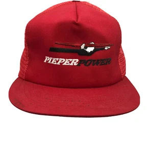 PEIPER POWER Snapback Baseball Mütze Baseball Cap Rot Mesh USA Werbung - Bild 1 von 7