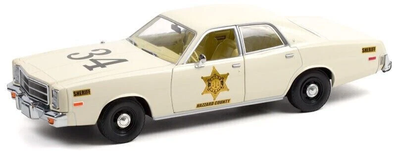 Plymouth Fury 1977 Hazzard County Police 1/18 Greenlight 19112