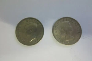 GEORGE VI - HALF CROWNS & QUEEN ELIZABETH HALF CROWN - SEE PHOTOS - Picture 1 of 2