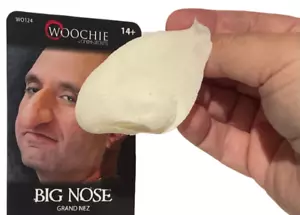 Disfraz de lujo BIG SCHNOZ NASE Falso Látex Goma Woochie Jimmy Durante Mordaza Divertida - Imagen 1 de 12