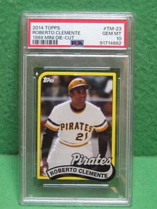 PSA 10 Gem Mint - 2014 Topps Roberto Clemente - 1989 Mini Die Cut #TM-23 Pirates - Picture 1 of 3