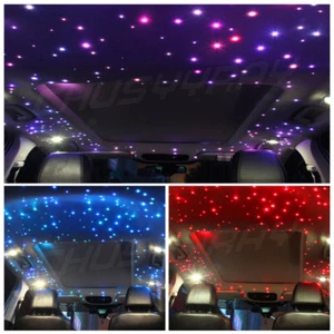 NEW 300PCS Optic Fiber Car Led Ceiling Star Light Kit RGBW Starlit Dome 17 Color - Picture 1 of 12