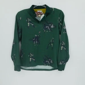 J Press Shirt Mens Small Green York Street Rugby Preppy Football Long Sleeve - Picture 1 of 15