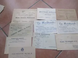NAPOLI testatine cartoline commerciali vari settori merceologici n.10 differenti - Foto 1 di 7