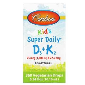 Kid's Super Daily® D3 + K2, 0.34 fl oz (10.16 ml) - Picture 1 of 3