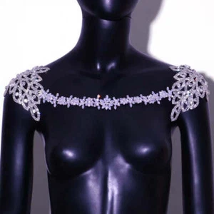 Bridal jewelry prom Shoulder chain Necklace Crystal Wedding jewelry - Picture 1 of 4